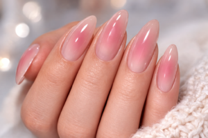 Pink ombre almond nails with soft gradient March Nail Trends at Blissful Beauty Nail Lounge San Diego